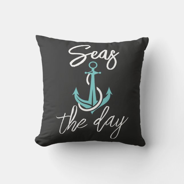 Cojín Decorativo Women's Plus Size Seas the Day Throw Pillow (Anverso)