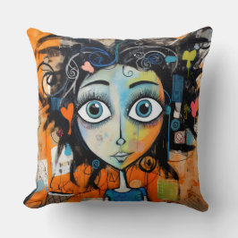 Cojín Decorativo Wonder Whimsical Chica Janne Doodlewell