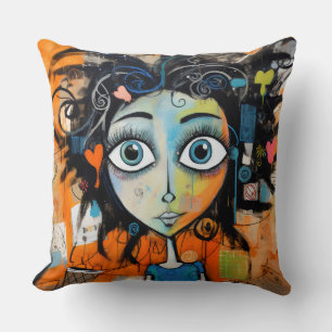 Cojín Decorativo Wonder Whimsical Chica Janne Doodlewell