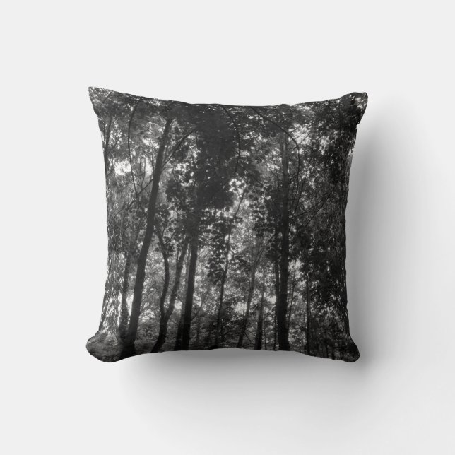 Cojín Decorativo Woodland Canopy 02 BW (Anverso)