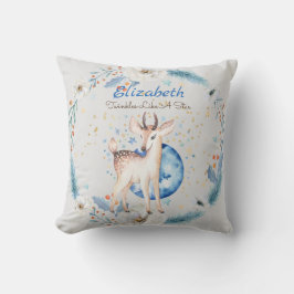 Cojín Decorativo Woodland Deer Twinkle Stars NOMBRE DEL bebé Regalo
