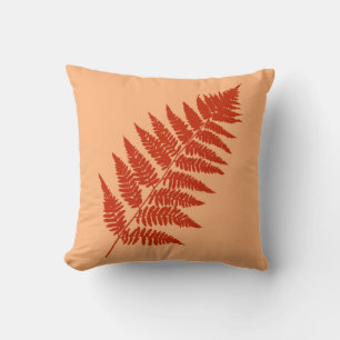 Cojín Decorativo Woodland Fern 1, Naranja mandarín