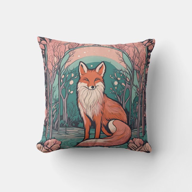 Cojín Decorativo Woodland Fox D17 encantada (Anverso)