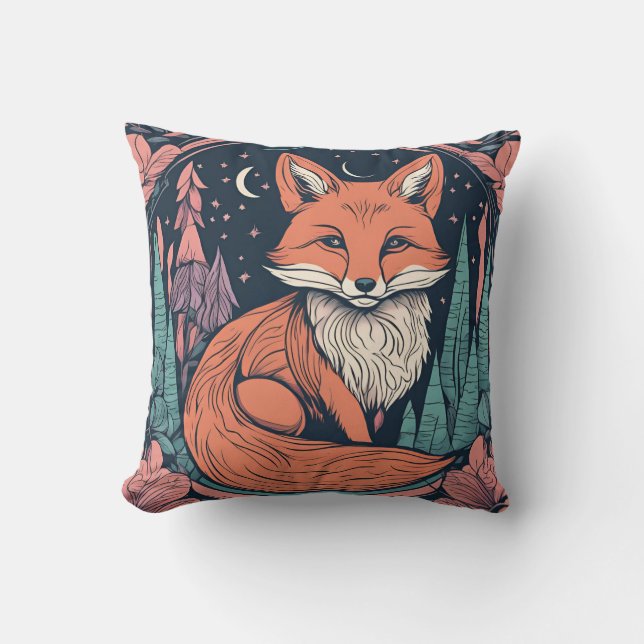 Cojín Decorativo Woodland Fox D20 encantada (Anverso)