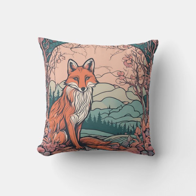 Cojín Decorativo Woodland Fox D8 encantada (Anverso)