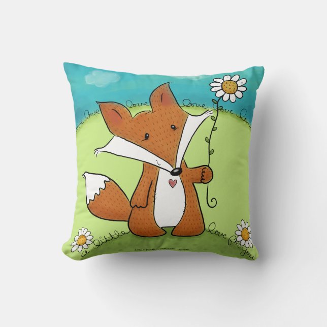 Cojín Decorativo Woodland Fox Little Love You (Anverso)