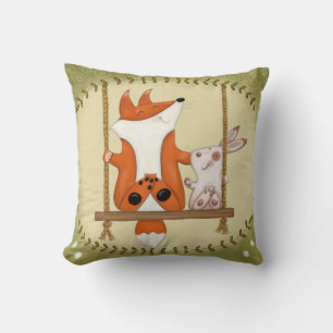 Cojín Decorativo Woodland Fox y Bunny Swing