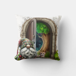 Cojín Decorativo Woodland Gnome and Woodland Letter A