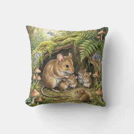 Cojín Decorativo Woodland Mouse Family
