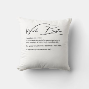 Cojín Decorativo Work Bestie Funny Coworker & Colleague Classic