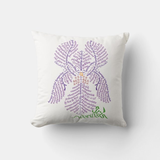 Cojín Decorativo World Word Iris Pillow (Anverso)