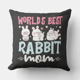 Cojín Decorativo World's Best Rabbit Mom Decorative Throw Pillow