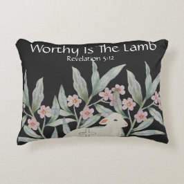 Cojín Decorativo Worthy Is The Lamb Round Accent Pillow