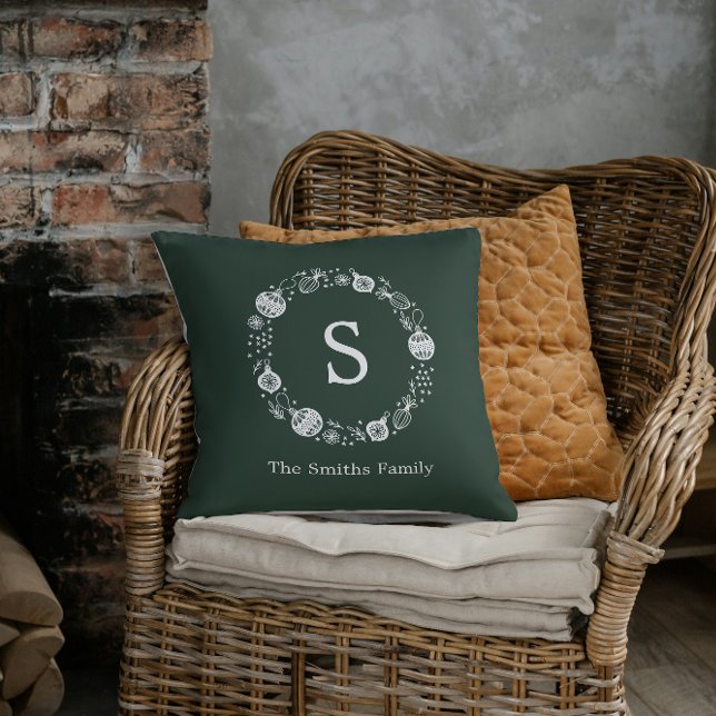 Cojín Decorativo Wreath de Navidades monográficos personalizados (Subido por el creador)