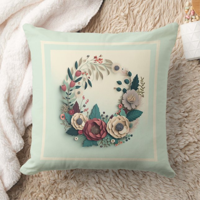 Cojín Decorativo Wreath de vacaciones moderna (Manta)