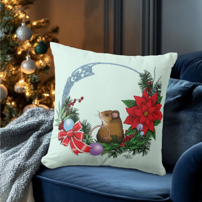 Cojín Decorativo Wreath del ratón navidades (Subido por el creador)