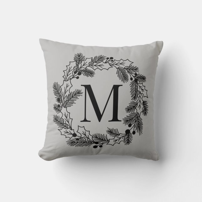 Cojín Decorativo Wreath, Navidades de firmas de granjas (Anverso)