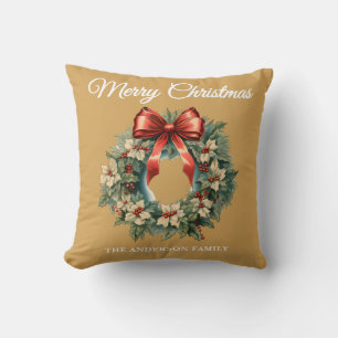 Cojín Decorativo Wreath Navidades de Gold Holly Berry