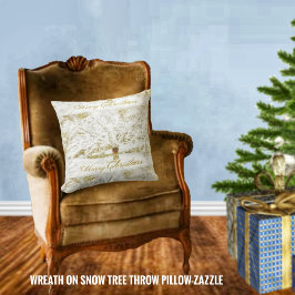 Cojín Decorativo Wreath sobre el árbol de nieve