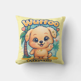Cojín Decorativo Wuffoo Starssie Kawaii Cachorro Isla Tropical