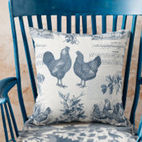 Wyandottes Gallina y Gallo Toile Azul