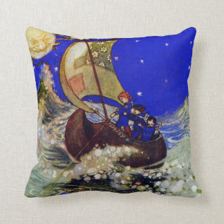Cojín Decorativo Wynken Blynken y niños del cabeceo
