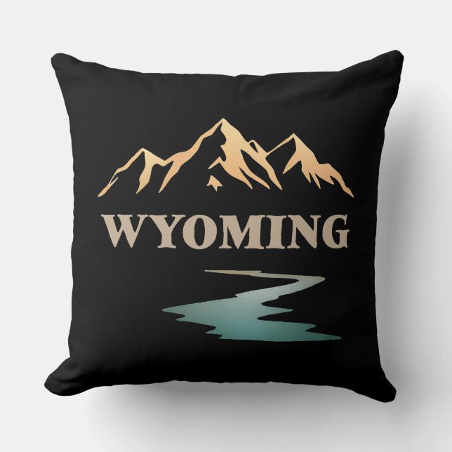 Cojín Decorativo Wyoming Estados Unidos de América (Anverso)