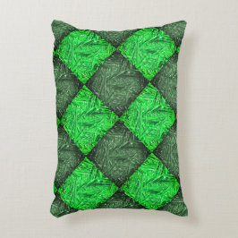 Cojín Decorativo Xadrez verde Falsa ou folhas de coqueiro.