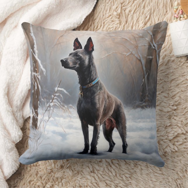 Cojín Decorativo Xoloitzcuintli Deja que nieve Navidad (Manta)