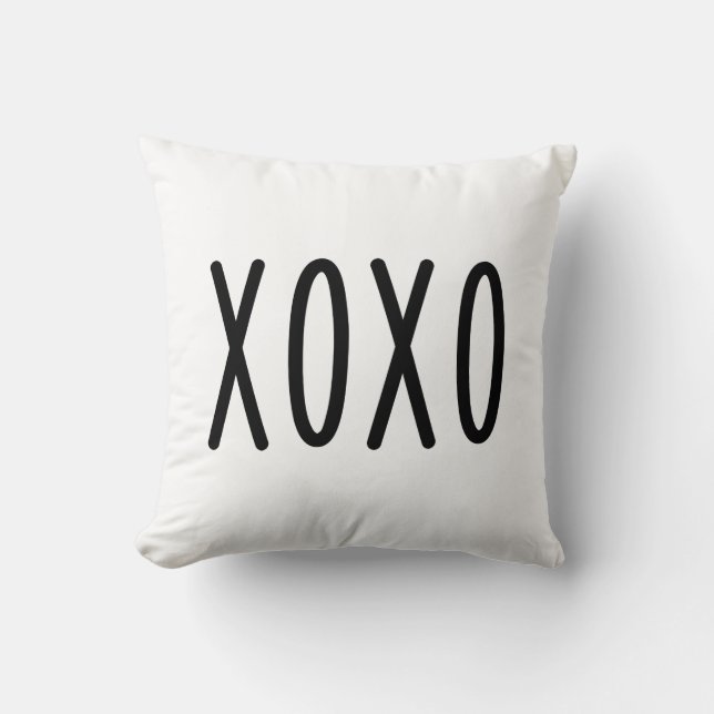 Cojín Decorativo XOXO Día de San Valentín (Anverso)