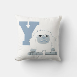 Cojín Decorativo Y es para Yeti Cute Personalizado Yeti Monster