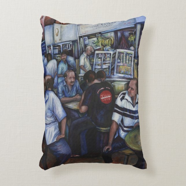 Cojín Decorativo Y... se casó con el Mailman, Singapur (Frente (Vertical))