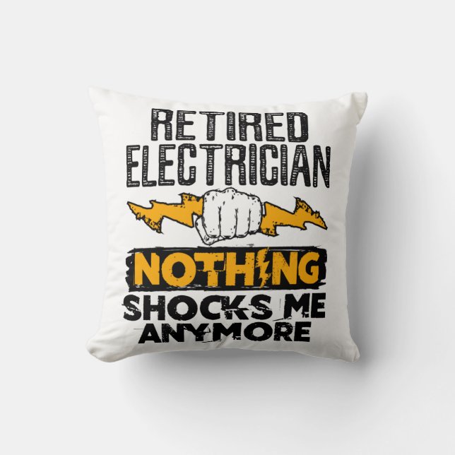Cojín Decorativo Ya Nada De Electricista Retirado Me Sorprende (Anverso)