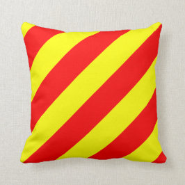 Cojín Decorativo Yanqui náutico de la letra Y de la señal de la