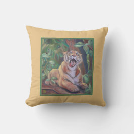 Cojín Decorativo Yawning Tiger