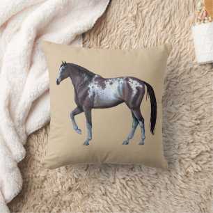 Cojín Decorativo Yegua Appaloosa   Caballo occidental corriendo -