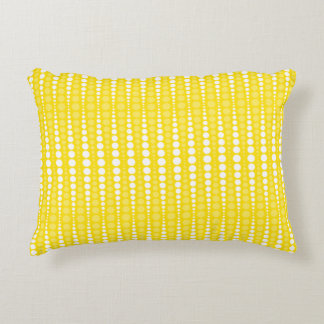 Cojín Decorativo Yellow and White Polka Dot Accent Pillow
