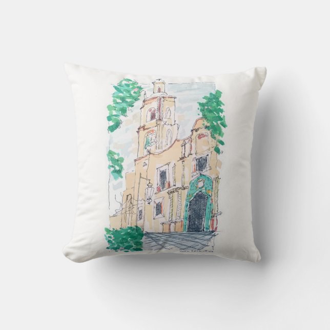 Cojín Decorativo Yellow Church (Anverso)