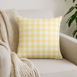 Cojín decorativo Yellow Gingham Plaid
