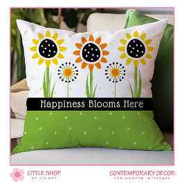 Cojín Decorativo Yellow Orange Sunflowers Customizable