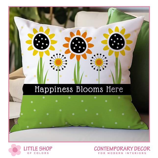 Cojín Decorativo Yellow Orange Sunflowers Customizable (Subido por el creador)