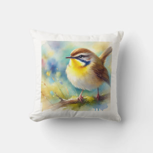 Cojín Decorativo Yellow throated fulvetta 060924AREF110 - Watercolo
