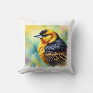 Cojín Decorativo Yellowheaded Blackbird 220824AREF127 - Watercolor