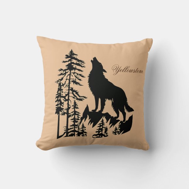 Cojín Decorativo Yellowstone Wolf Pillow (Anverso)