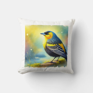 Cojín Decorativo Yellowwinged Blackbird 161024AREF130 - Watercolor