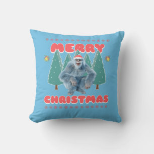 Cojín Decorativo Yeti Divertido - Feliz Navidad