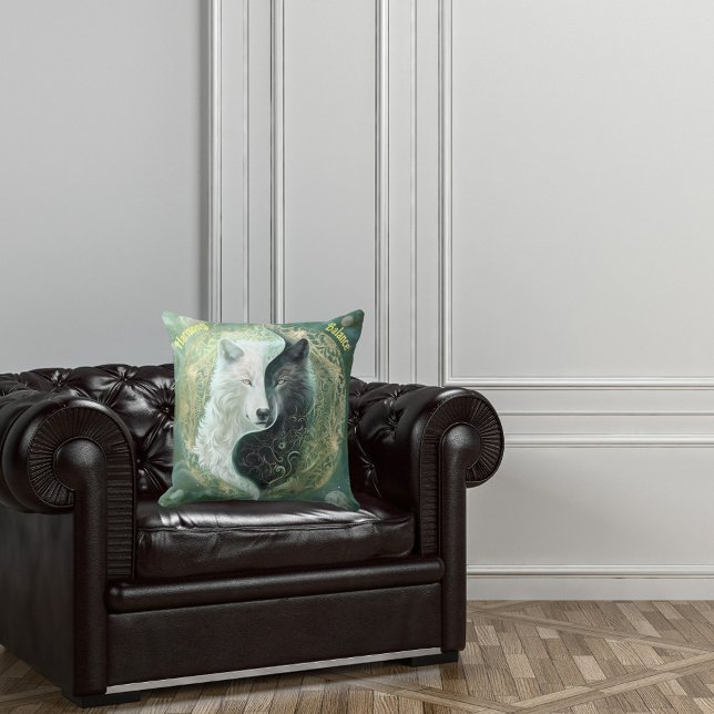 Cojín Decorativo Yin y Yang Wolves (Subido por el creador)