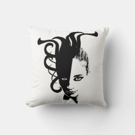 Cojín Decorativo Yin Yan Ying Yang Womans se enfrentan al arte orig