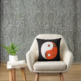 Cojín Decorativo Yin Yang blanco y rojo