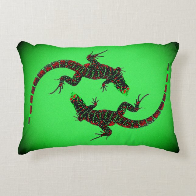Cojín Decorativo Yin Yang Lizards (Anverso)